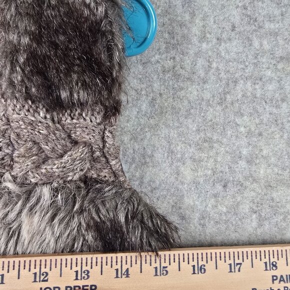 BKE Faux Fur Knit Fringe Vest Womens Size S Brown Polyester/Acrylic Blend - Picture 8 of 8